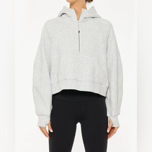 Lululemon Scuba Oversized Half-Zip Hoodie Ultra Light Grey XS/S